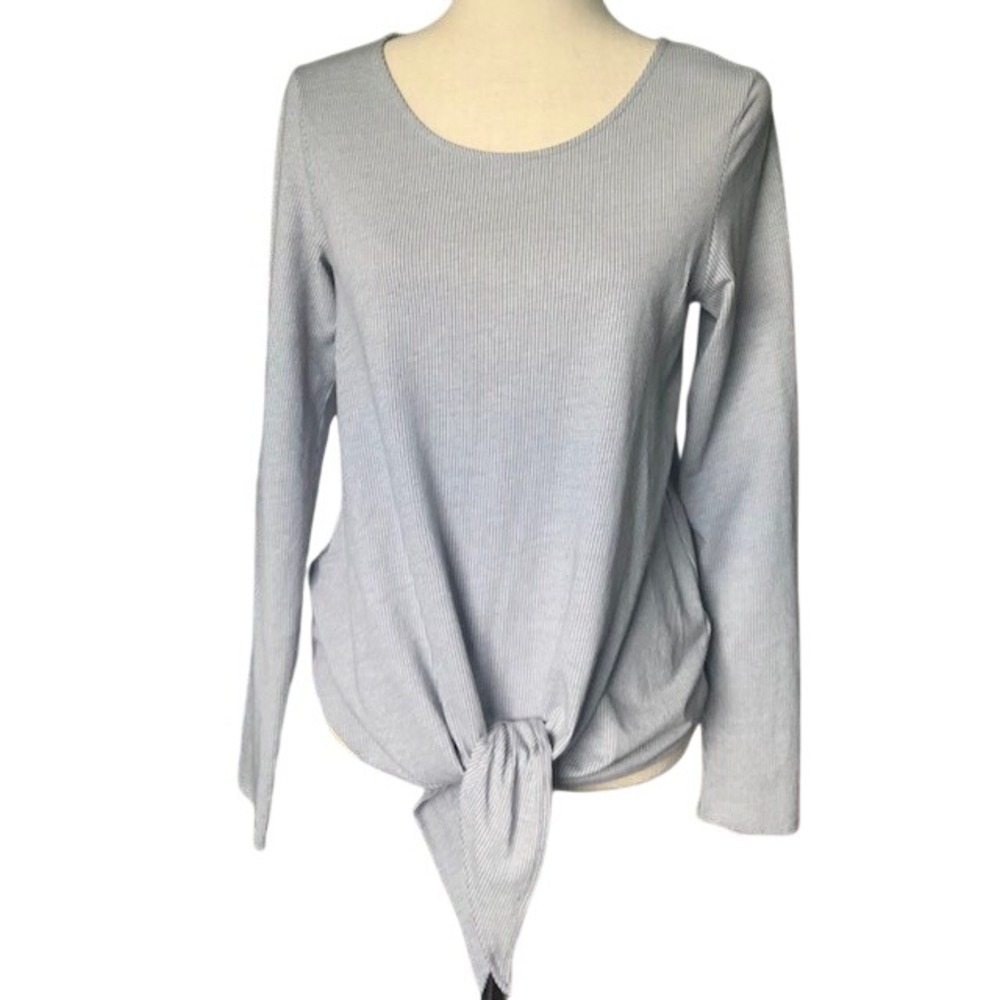 Banana Republic Striped Top S‎ Tie Front Preppy Coastal Hamptons Chic